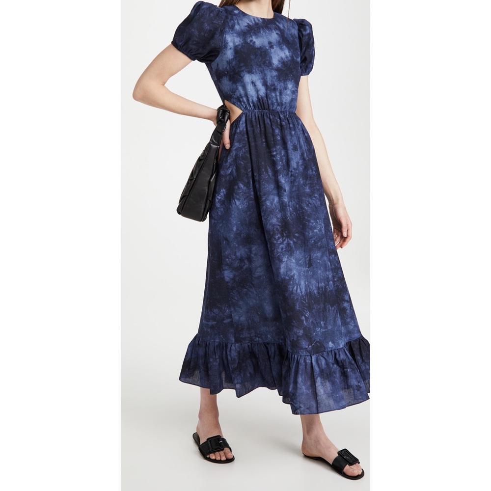 LIKELY ROSA DRESS IN INDIGO TIE DYE SZ 8